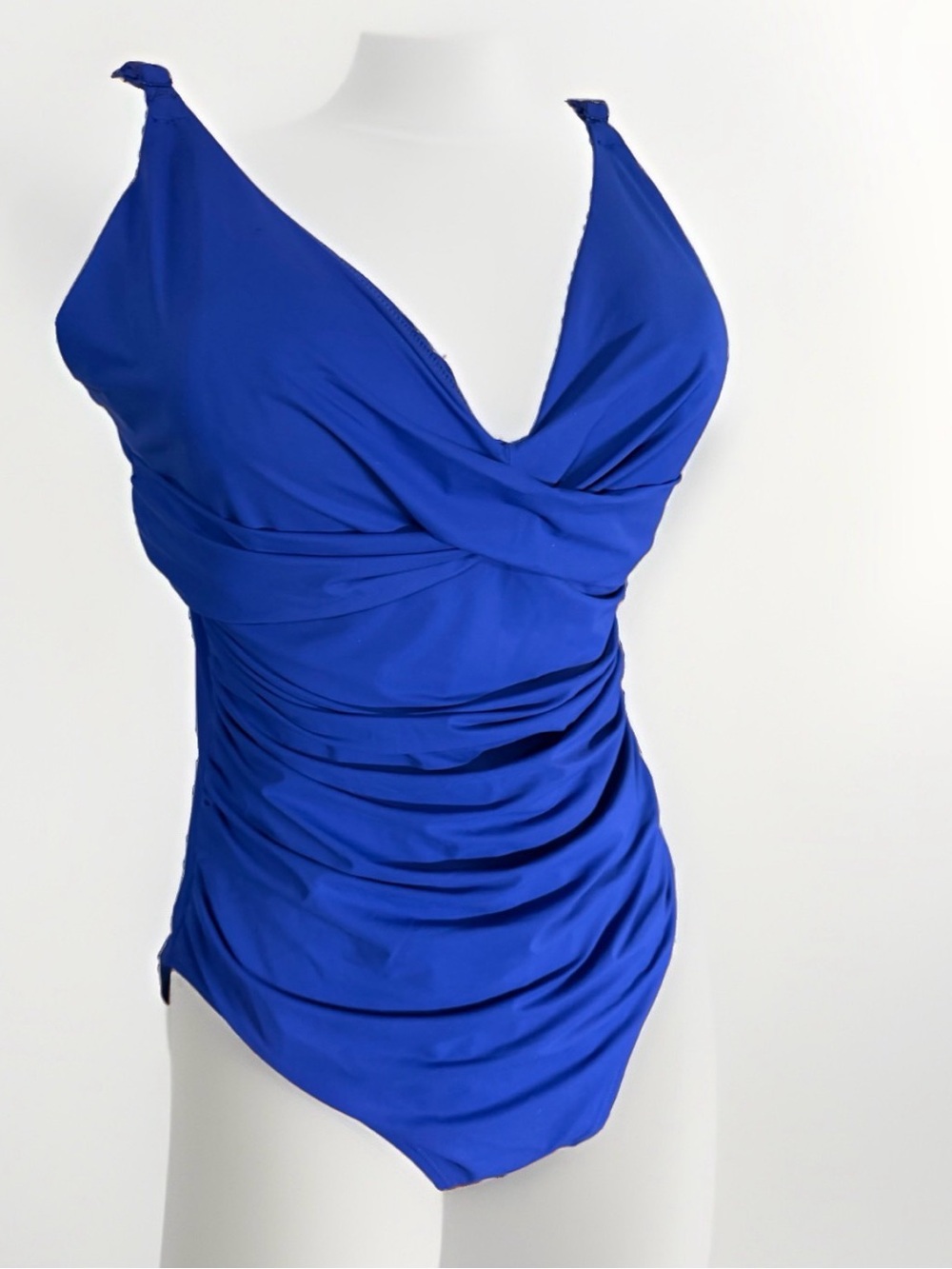 Shapewear Ruched Cross-Front Sculpting One-Piece Swimsuit